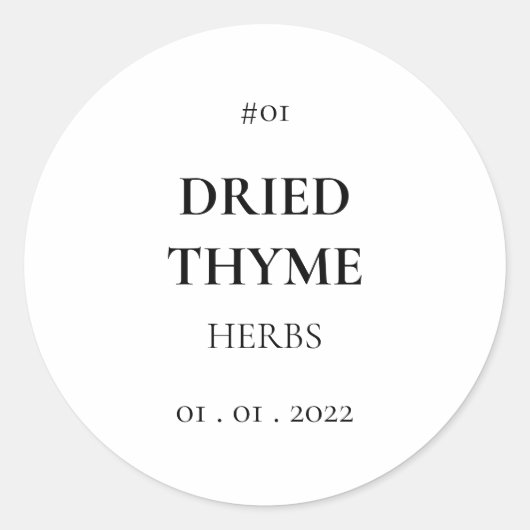 Spice Seasoning Herb Pantry Moderne Label (Voorkant)