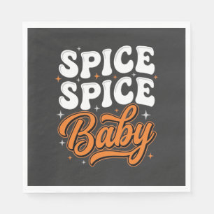 Spice Spice Baby Halloween Retro Typografie Ontwer Servet