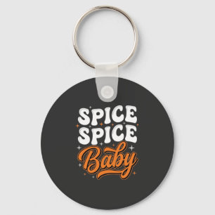 Spice Spice Baby Halloween Retro Typografie Ontwer Sleutelhanger