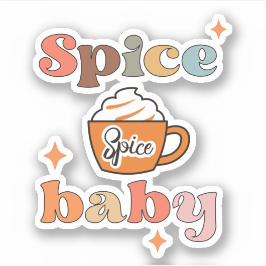 Spice Spice Baby Pumpkin Spice Latte Sticker (Voorkant)
