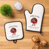 Spice toevoegen, de timer overslaan - grappig en b ovenwant & pannenlap set (Top down)