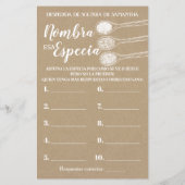 Spice vrijgezellenfeest game engels spaans (Achterkant)