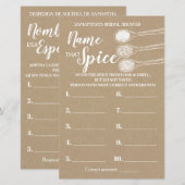 Spice vrijgezellenfeest game engels spaans (Voorkant / Achterkant)