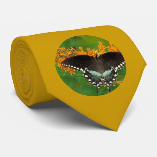 Spicebush Swallowtail Butterfly Stropdas (Opgerold)