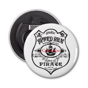 Spiced Rum Pirate Drink Thunder_Cove Button Flesopener