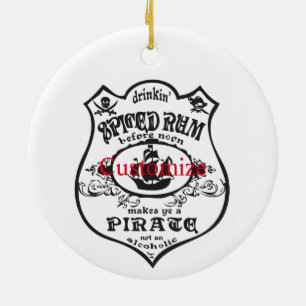 Spiced Rum Pirate Drink Thunder_Cove Keramisch Ornament