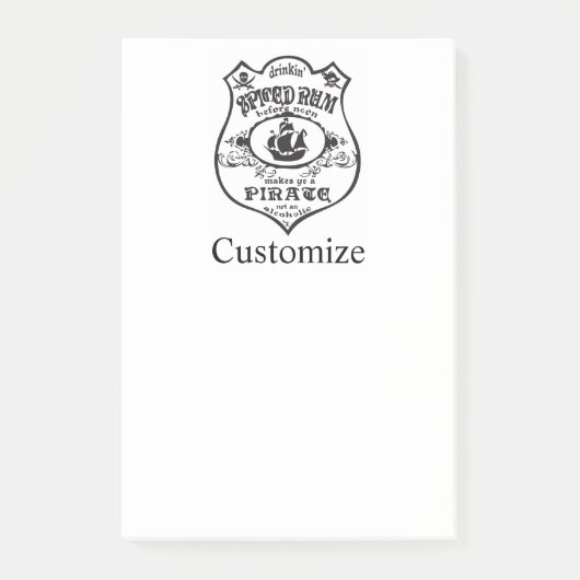 Spiced Rum Pirate Drink Thunder_Cove Post-it® Notes (Voorkant)