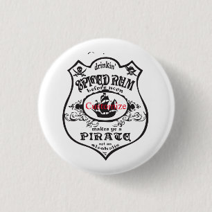 Spiced Rum Pirate Drink Thunder_Cove Ronde Button 3,2 Cm