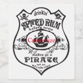 Spiced Rum Pirate Drink Thunder_Cove Wijn Etiket (Enkel label)