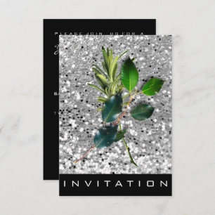 Spices Italiaanse Chef Dinner House Silver Glitter Kaart