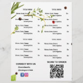 Spices Themerestaurant Afhaalmenu met QR-code Flyer (Achterkant)