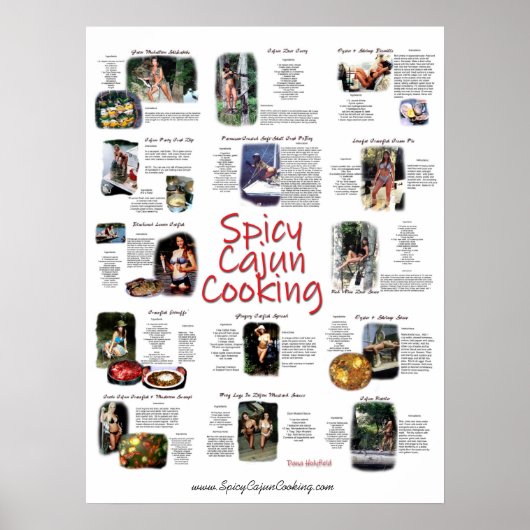 Spicy Cajun Cooking Recipe Poster (Voorkant)