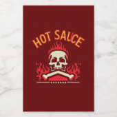 Spicy Chili Hot Sauce Wijn Etiket (Enkel label)