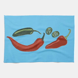 Spicy chili keukenhanddoek jalapeno