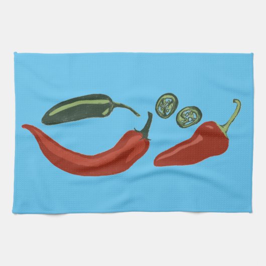 Spicy chili keukenhanddoek jalapeno (Horizontaal)