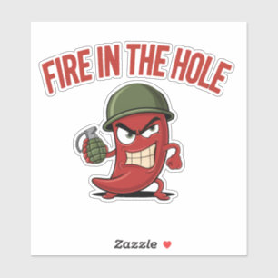 Spicy Chili Pepper Funny Spicy Food Liefhebber Sticker