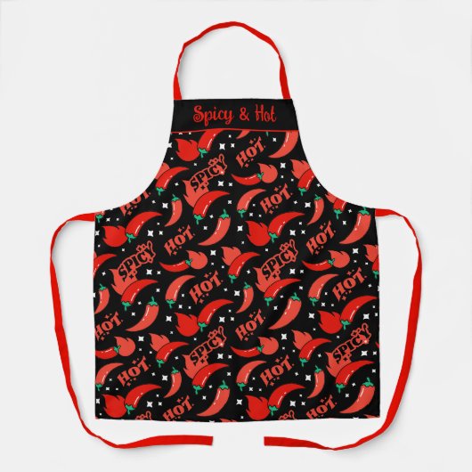 Spicy Chili Pepper Hot Food Lover Design Schort (Voorkant)