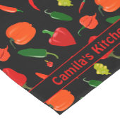 Spicy Chili Pepper Pattern Personalized  Korte Tafelloper (Hoek)