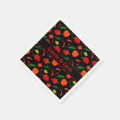 Spicy Chili Pepper Pattern Personalized Party Servet (Hoek)
