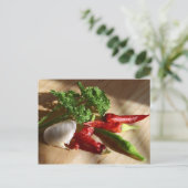 Spicy cuisine art briefkaart (Staand voorkant)