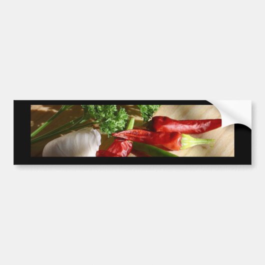 Spicy cuisine art bumpersticker (Voorkant)