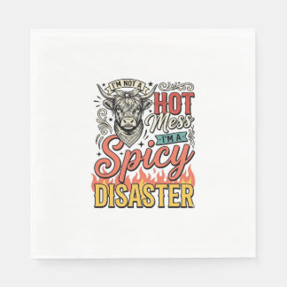 Spicy Disaster Highland Cow Vintage Western T-shir Servet