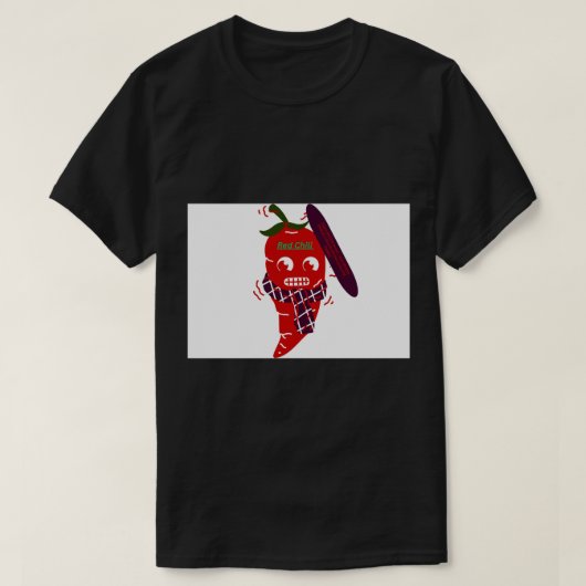 Spicy Hot Pepper Illustration T-shirt (Design voorkant)