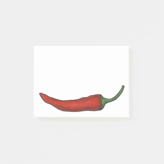 Spicy Hot Red Chili Chili Pepper Vegetable Veggie Post-it® Notes (Voorkant)