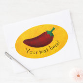 Spicy Hot Southwest Chili Pepper Ovale Sticker (Envelop)