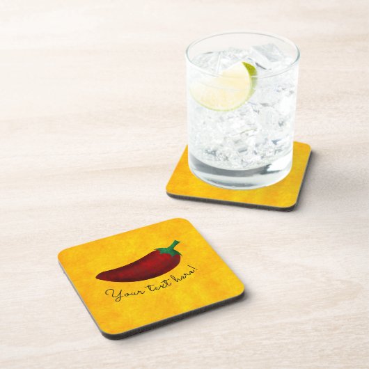 Spicy Hot Southwest Chili Pepper Pattern Onderzetter (Rechterzijde)