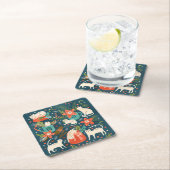 Spicy Kittens Vierkante Kartonnen Onderzetter (Insitu)