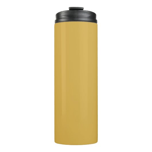 Spicy Mustard Yellow Solid Color Print, Thermosbeker (Voorkant)