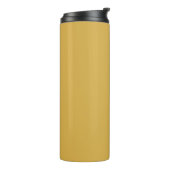 Spicy Mustard Yellow Solid Color Print, Thermosbeker (Gedraaid links)