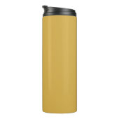 Spicy Mustard Yellow Solid Color Print, Thermosbeker (Geroteerd rechts)