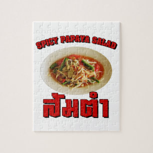 Spicy Papaya Salad [Som Tam] ... Thai Lao Food Legpuzzel