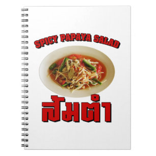Spicy Papaya Salad [Som Tam] ... Thai Lao Food Notitieboek