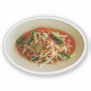 Spicy Papaya Salad [Som Tam] ... Thai Lao Food Sticker