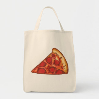 Spicy piza watercolor design tote bag