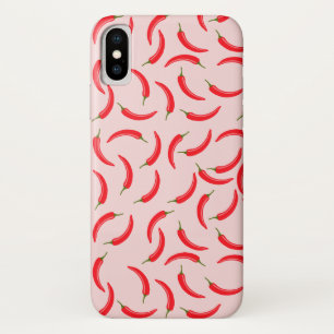 Spicy Red Chili Pattern iPhone X Hoesje