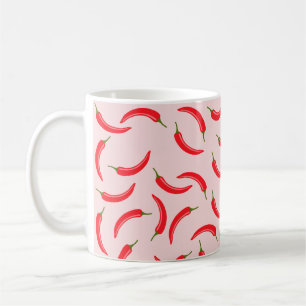 Spicy Red Chili Pattern Koffiemok