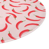 Spicy Red Chili Pattern Snijplank (Hoek)