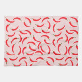 Spicy Red Chili Pattern Theedoek (Horizontaal)