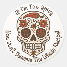 Spicy Sugar Skull Calavera Dag van de Dode Sticker