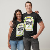 Spicy Wasabi Sauce Bottle Label Funny Halloween Co T-shirt (Unisex)