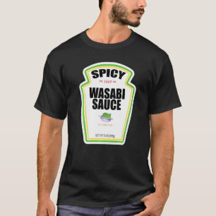 Spicy Wasabi Sauce Bottle Label Halloween Costuum T-shirt