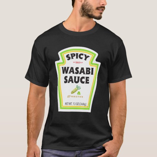 Spicy Wasabi Sauce Halloween Costume Matching Coup T-shirt (Voorkant)