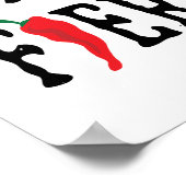 Spicy Words Chili Pepper Design Poster (Hoek)