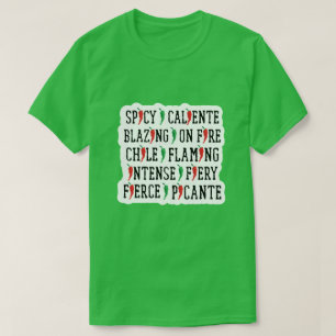 Spicy Words Chili Pepper Design T-shirt