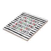 Spicy Words Chili Pepper Design Tegeltje (Zijkant)