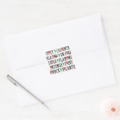Spicy Words Chili Pepper Design Vierkante Sticker (Envelop)